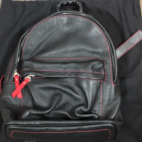 black backpack faux leather BLACKCRAFT Store Colour:501 - Sky Blue coloured details and two Daily Use Backpack Nike Varsity Elite Backpack